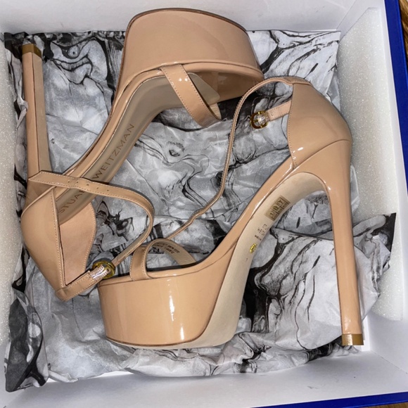 Stuart Weitzman NUDIST HOLLYWOOD PLATFORM SANDAL - Brand New in Box Sz 7 - Picture 8 of 10